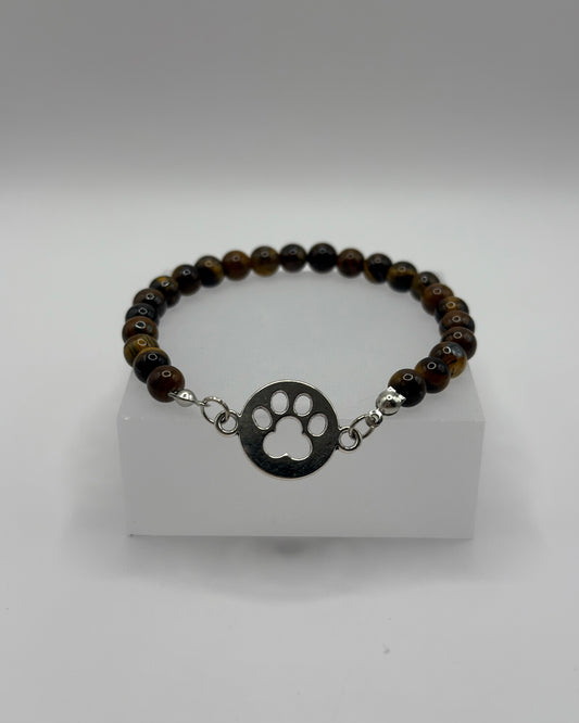 Elastic Bracelet brown/dog paw
