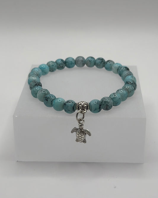 Elastic Bracelet blue/turtle