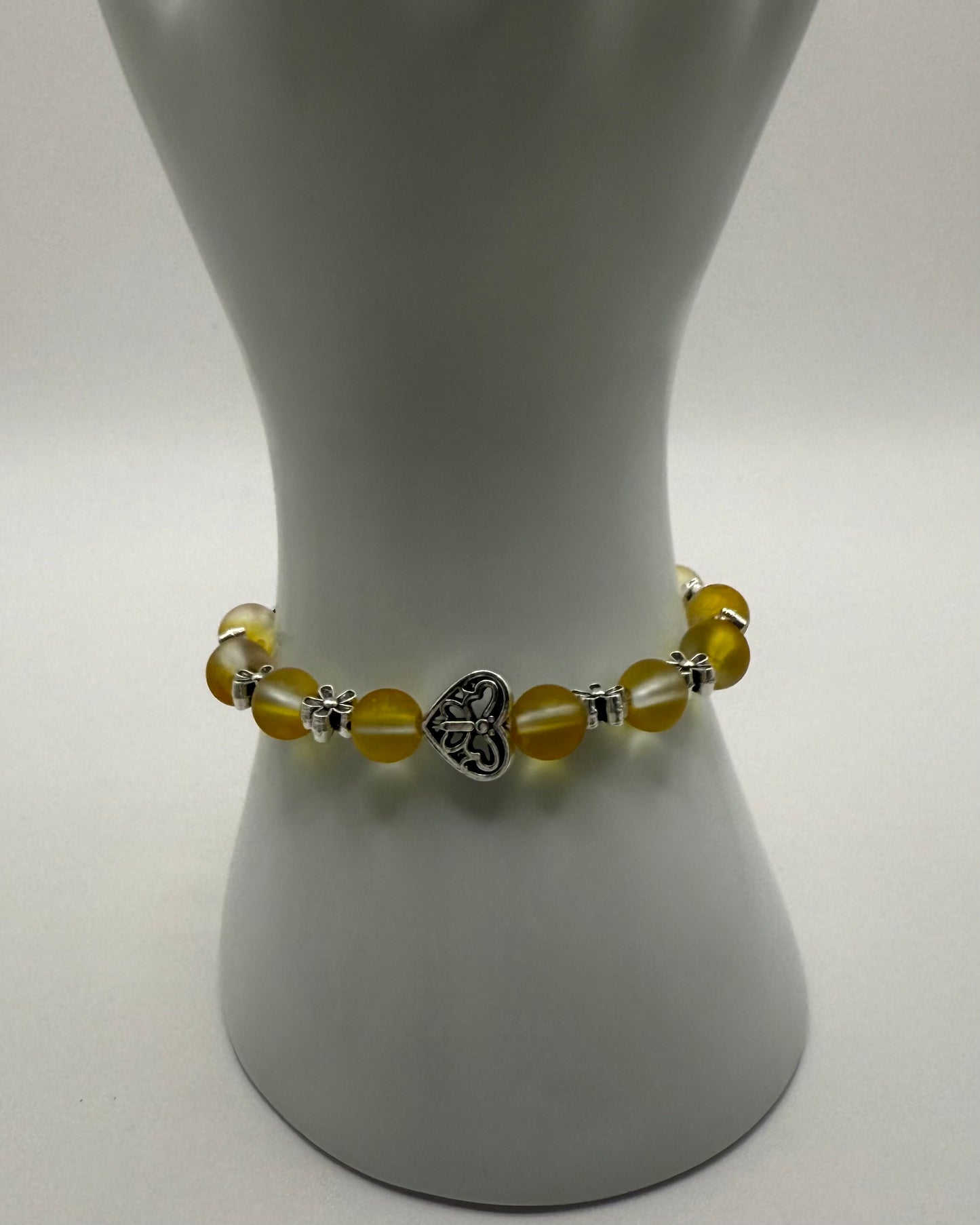 Elastic Bracelet yellow/butterfly