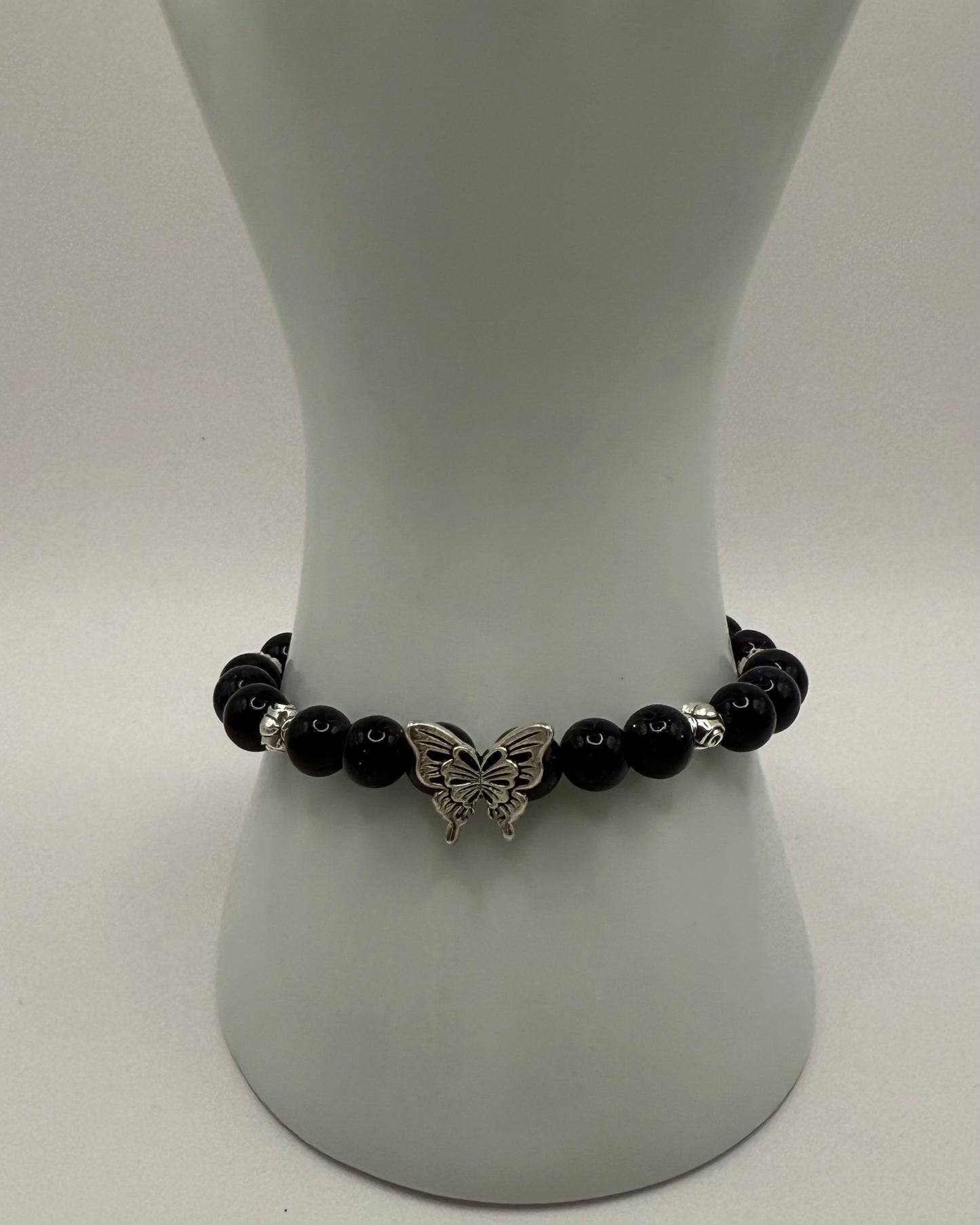 Elastic Bracelet black starlight/butterfly