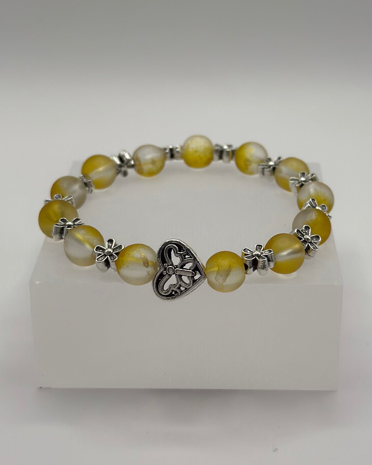 Elastic Bracelet yellow/butterfly